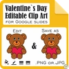 Image for Valentine`s day Vector Editable Clip Art for Google Slides™ | Movable Images product