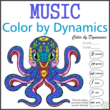 Music Color by Dynamics | Octopus Mandala Style