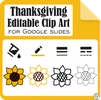 Image for Thanksgiving Editable Clip Art for Google Slides product