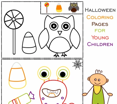 Halloween Coloring Pages for Young Children
