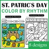 Image for St. Patrick`s Day Music Color by Rhythm Sheets | Music Color-by-Code product