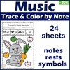 Image for Music Tracing Activities Bundle for Kids | Drawing Notes Practice product