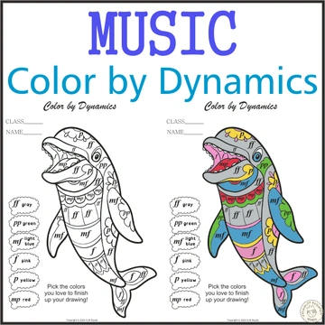 Music Color by Dynamics | Dolphin Mandala Style