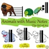 Image for Animals with Music Notes Clip Art set #4 {Music Symbols} product