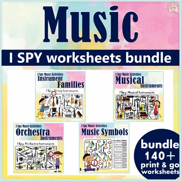 I Spy Musical Coloring Games Bundle