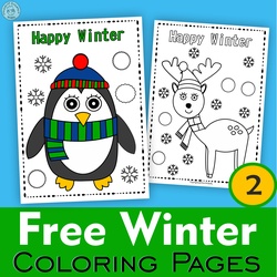 Image for Free Winter Coloring Pages for Kids product
