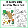 Image for St. Patrick`s Day Music Coloring Worksheets product