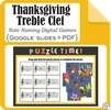 Image for Thanksgiving Treble Clef Note Naming Digital Games product