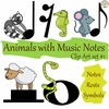 Image for Animals with Music Notes Clip Art set # 1 {Basic Symbols} product