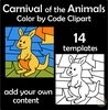 Image for The Carnival of the Animals Color by Code Clip Art product