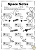 Image for Valentine`s Day Bass Clef Note Reading Worksheets product