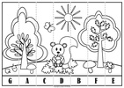 Image for Music Digital Puzzles Fall Themed {Treble Pitch} {PDF + Google Slides} product