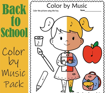 Back to School Music Coloring Pack