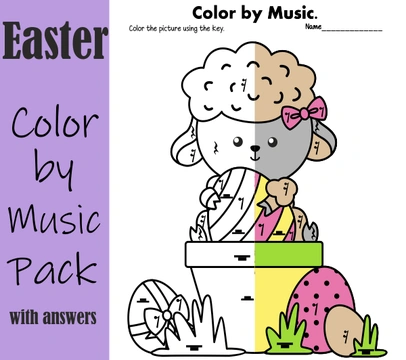 Easter Music Coloring Pages Pack