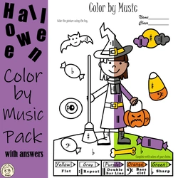 Image for Halloween Color by Music Pack product