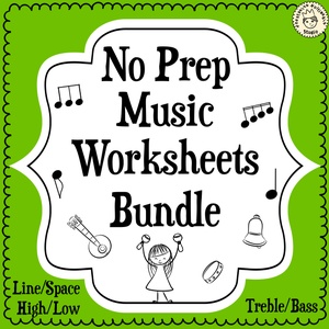 No Prep Music Worksheets Bundle
