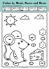 Image for Farm Animals Music Coloring Pages | Notes & Rests product