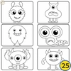 Image for Little Monsters Coloring Pages Set 1 product