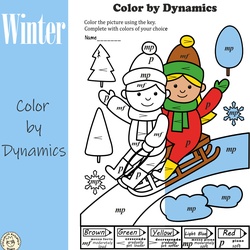 Image for Winter Music Coloring Pages | Color by Dynamics product