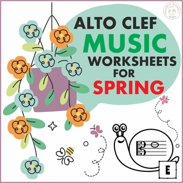 Alto Clef Note Name Worksheets for Spring