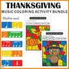 Image for Thanksgiving Music Coloring Activities Saving Bundle product