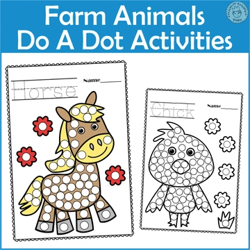 Farm Animals Do a Dot Printable Activities