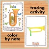 Image for Brass Family Instruments Music Coloring Activities for Kids | Bundle product
