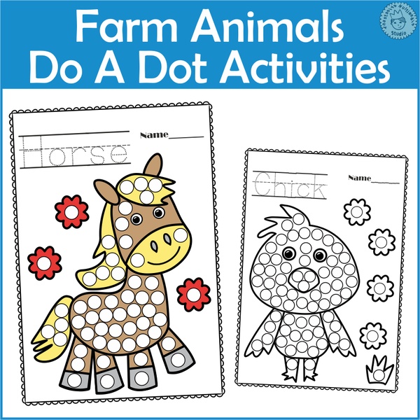 Farm Animals Do a Dot Printable Activities