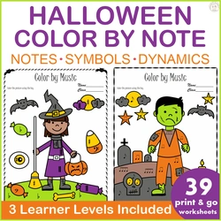 Image for Halloween Color by Music Pack product