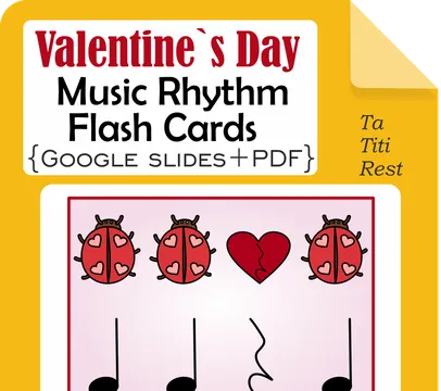 Valentine`s Day Music Rhythm Cards {Ta, Titi and Rest}