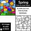 Image for Spring Color by Code Clipart product