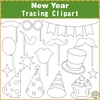 Image for New Year Tracing Images Clipart product