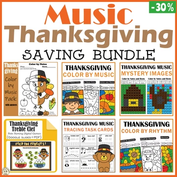 Thanksgiving Music Activities Saving Bundle