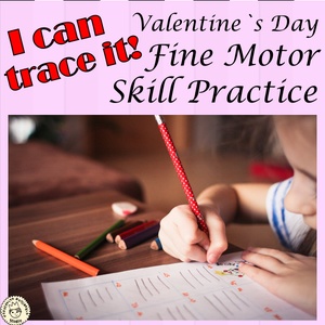 I can trace it! {Valentine’s Day fine motor skill practice}