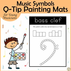 Image for Music Notes & Symbols Q Tip Painting | Hammer It Mats product