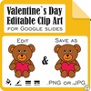 Image for Valentine`s day Vector Editable Clip Art for Google Slides™ | Movable Images product