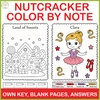 Image for The Nutcracker Color by Note Pages | Christmas Music Coloring Activities product