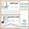 Image for Music Tracing Task Cards for Thanksgiving product