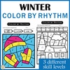 Image for Winter Music Color by Code Activities | Color by Rhythm product