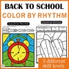 Image for Music Color by Rhythm Back to School Themed Worksheets product