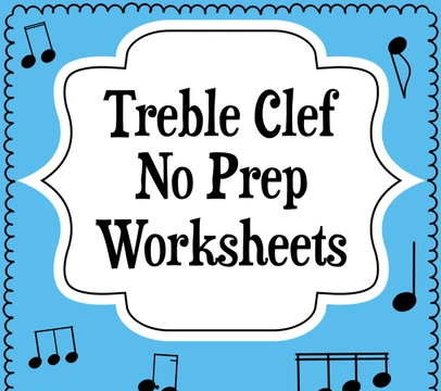 Treble Clef No Prep Worksheets
