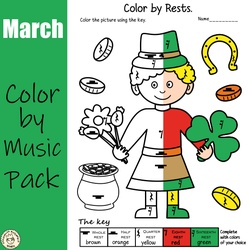 Image for St. Patrick`s Day Music Coloring Worksheets product
