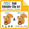 Image for Free Fall Editable Clip Art for Google Slides product
