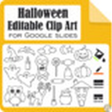 Halloween Editable Clip Art for Google Slides