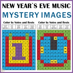 Image for New Year`s Eve Music Color by Note Mystery Pictures product