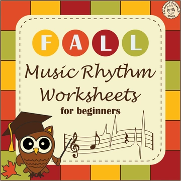 Fall Music Rhythm Worksheets for Beginners