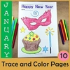 Image for New Year Picture Tracing Worksheets for Pre-K | Pre-handwriting product