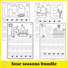 Image for Bass Clef Tracing Music Worksheets Seasonal Bundle product