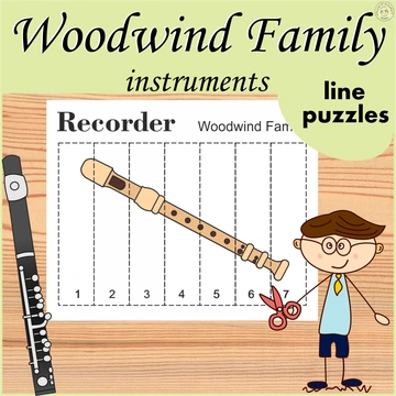Woodwind Instruments Line Puzzles