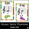 Image for Treble Clef Music Note Posters | Animal Themed product